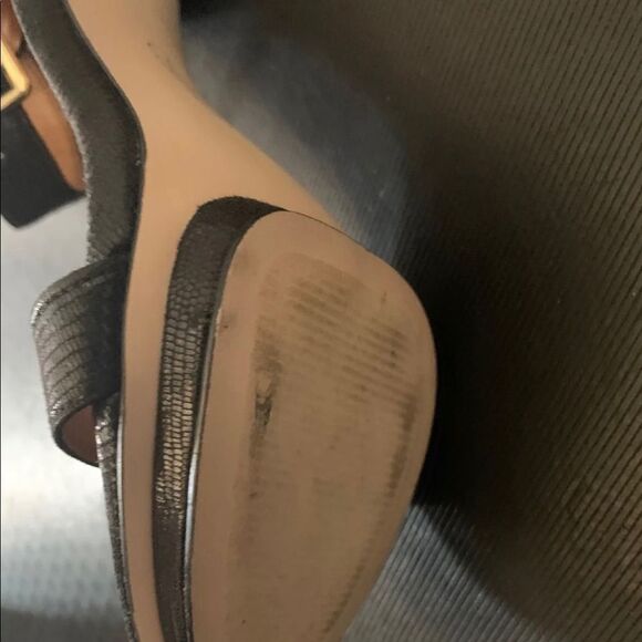 Calvin Klein platform black faux leather open toe sandal size 6 - Picture 7 of 9